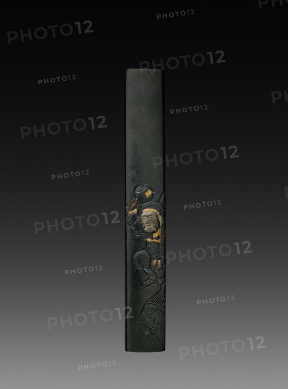 Knife Handle (Kozukai), c 1800s. Japan, 19th century. Inlaid bronze; overall: 1.3 cm (1/2 in.).