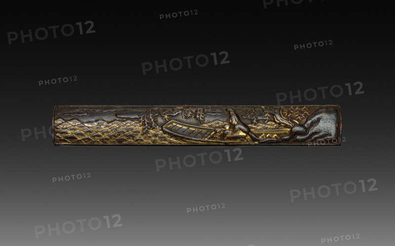 Knife Handle (Kozukai), c 1800s. Japan, 19th century. Inlaid bronze; overall: 1.3 cm (1/2 in.).