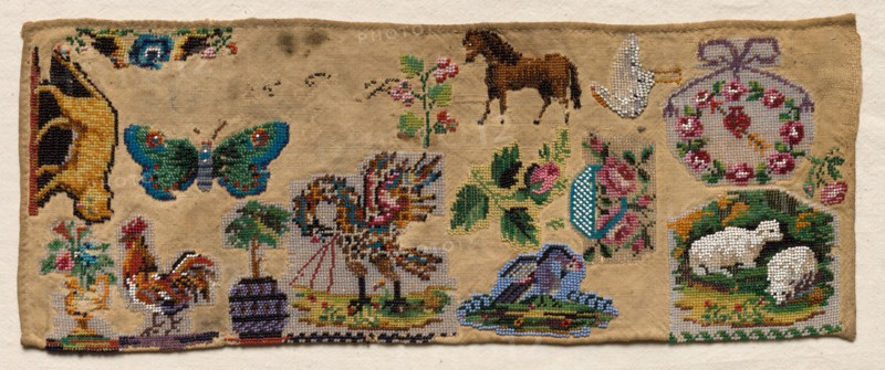 Sampler Fragment, 1800s. Mexico, 19th century. Embroidery; average: 12.4 x 30.8 cm (4 7/8 x 12 1/8 in.).