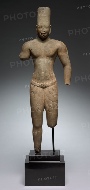 Surya, 2nd half of 7th Century. Cambodia, Style of Prasat Andet, Pre-Angkorean Period (600-802). Gray sandstone; overall: 87 cm (34 1/4 in.).