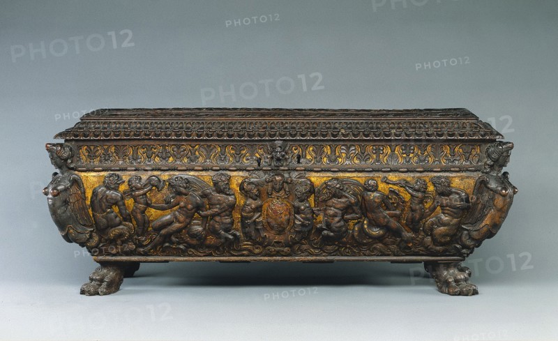 Marriage Chest (Cassone), mid 1500s. Italy, Venice, mid 16th century. Walnut; overall: 68.6 x 168.9 x 57.2 cm (27 x 66 1/2 x 22 1/2 in.).