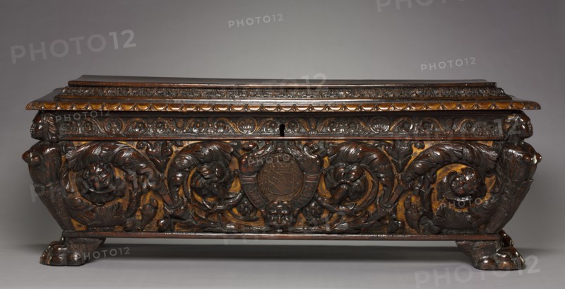 Marriage Chest (Cassone), early 1500s. Italy, early 16th century. Walnut with traces of gilding; overall: 62.2 x 172 x 55.9 cm (24 1/2 x 67 11/16 x 22 in.).
