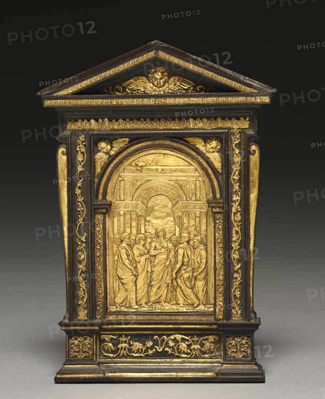 Pax with Christ Appearing to the Apostles, late 1500s. Cast after a model by Valerio Belli (Italian, c. 1468-1546). Gilt bronze in ebony frame; overall: 21.2 x 15.2 x 6.5 cm (8 3/8 x 6 x 2 9/16 in.).