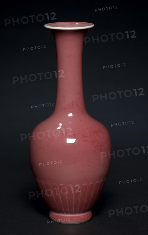 Lotus Petal Vase, 1662-1722. China, Jiangxi province, Jingdezhen, Qing dynasty (1644-1912), Kangxi period (1662-1722). Porcelain with "peach bloom" glaze; overall: 21.2 cm (8 3/8 in.).