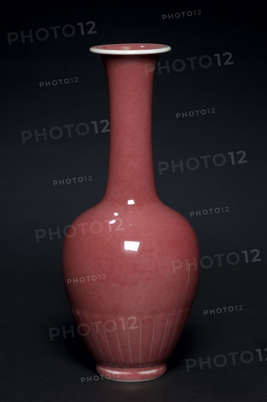 Lotus Petal Vase, 1662-1722. China, Jiangxi province, Jingdezhen, Qing dynasty (1644-1912), Kangxi period (1662-1722). Porcelain with "peach bloom" glaze; overall: 21.2 cm (8 3/8 in.).