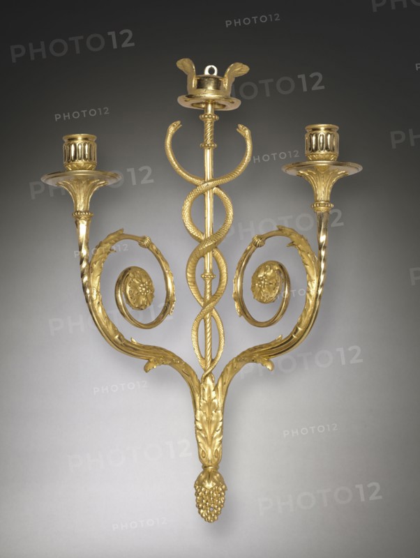 Louis XVI Style Candle Bracket, c. 1775-1790. France, style of Louis XVI, 18th Century. Gilded bronze; overall: 41.9 x 28 x 14 cm (16 1/2 x 11 x 5 1/2 in.).