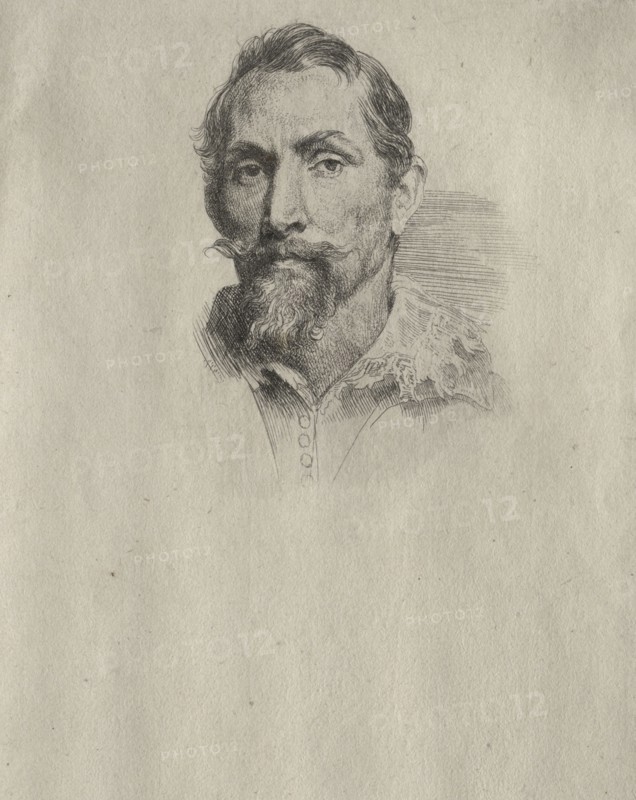 Portrait of Frans Snyders. Anthony van Dyck (Flemish, 1599-1641). Etching