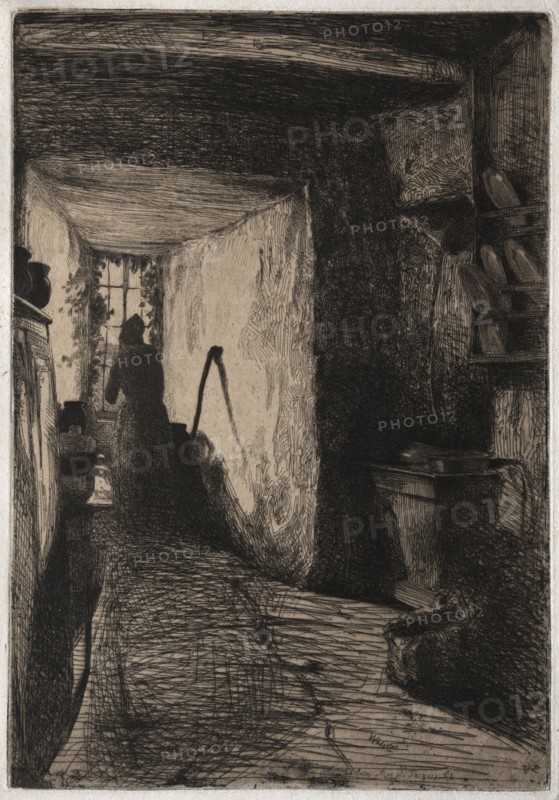 The Kitchen, 1858. James McNeill Whistler (American, 1834-1903). Etching