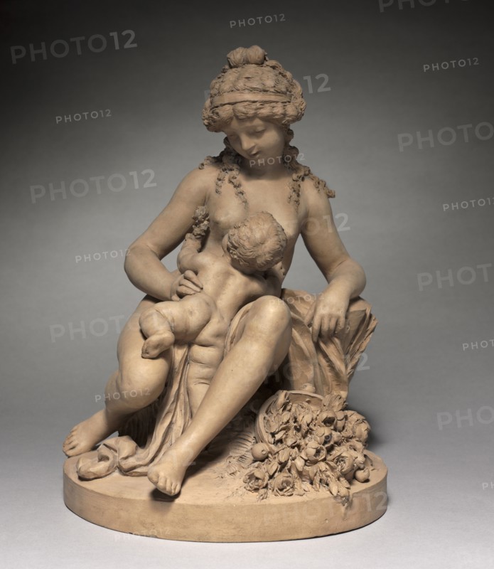 Young Woman and Child at Play, 1780s. Follower of Clodion (French, 1738-1814). Terracotta; overall: 30.8 x 29.1 x 22.4 cm (12 1/8 x 11 7/16 x 8 13/16 in.).