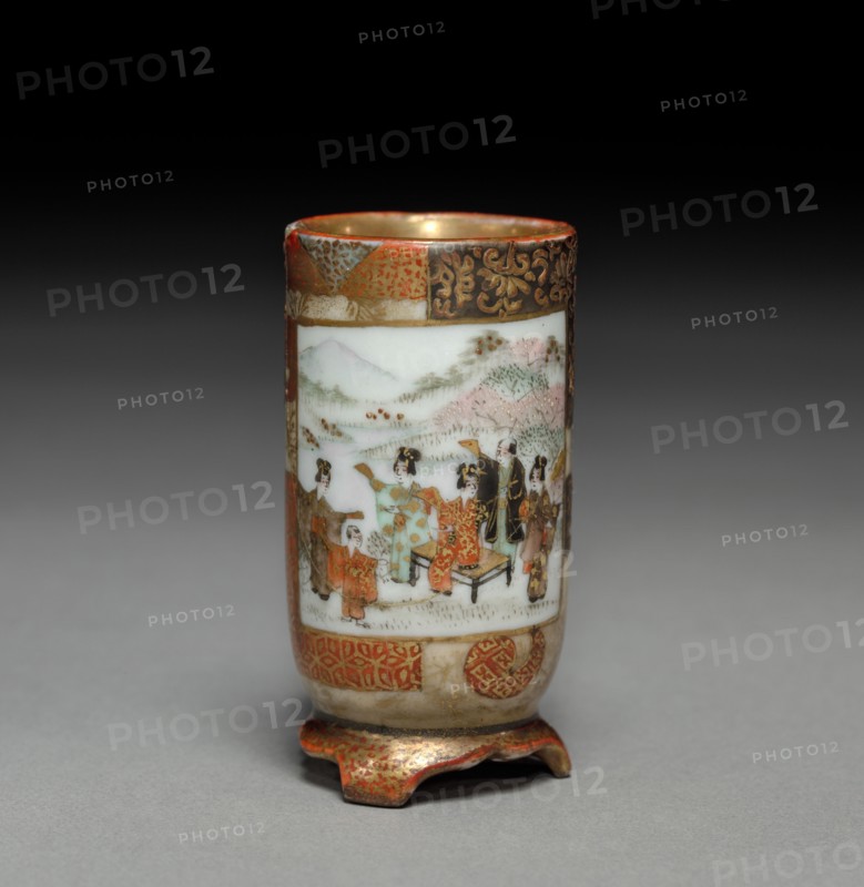 Miniature Porcelain Vase , 1800's. Japan, late Kutani ware, 19th century. Overglaze porcelain; overall: 5.3 x 2.9 cm (2 1/16 x 1 1/8 in.).