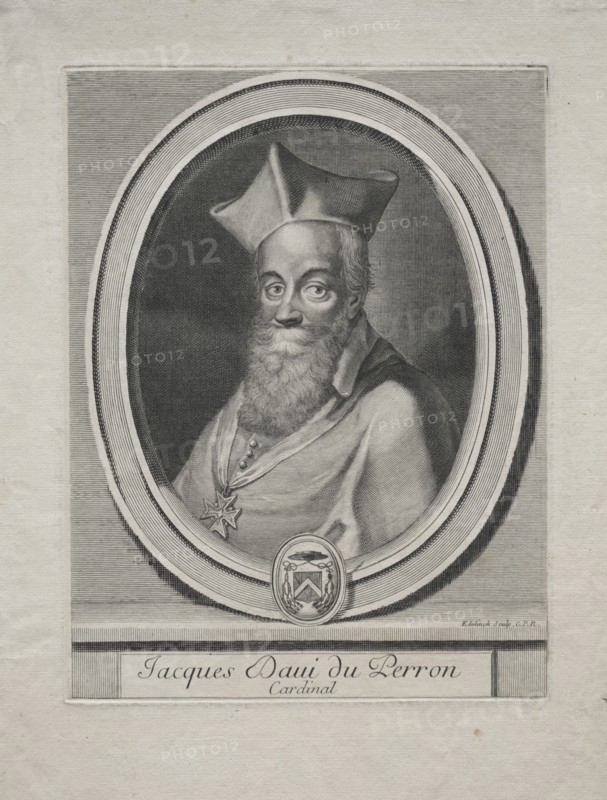 Cardinal Jaques Davey Duperron. Gerard Edelinck (French, 1640-1707). Engraving