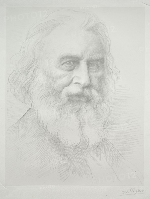 Portrait of Henry Wadsworth Longfellow (2nd Plate). Alphonse Legros (French, 1837-1911). Lithograph