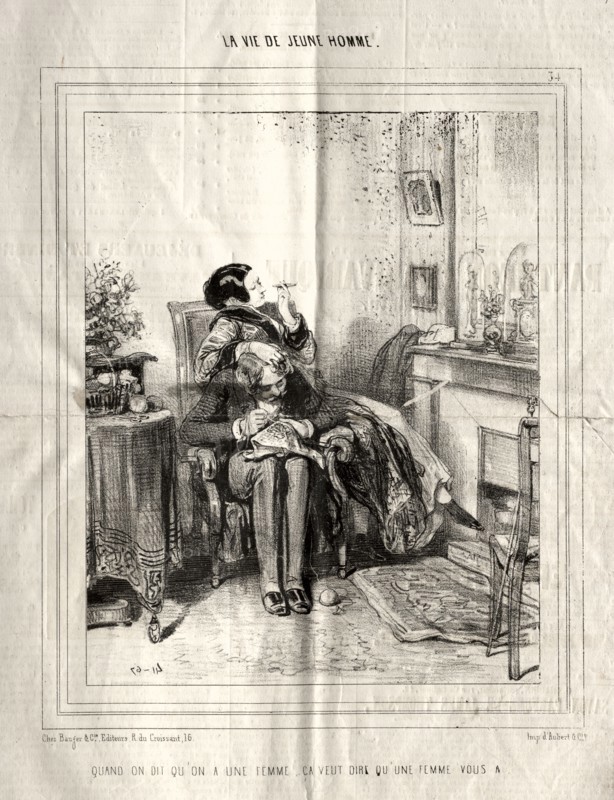 La Vie de Jeune Homme, 1842. Paul Gavarni (French, 1804-1866). Lithograph