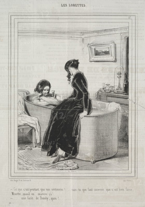Les Lorettes, 1842. Paul Gavarni (French, 1804-1866). Lithograph