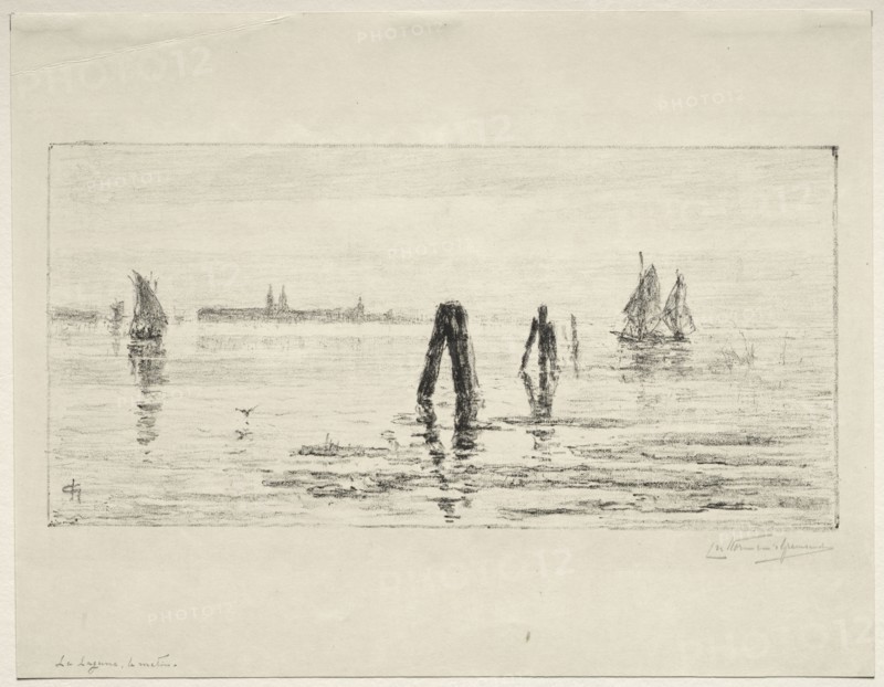 Lagoon, Morning. Charles Nicolas Storm van 's-Gravesande (Dutch, 1841-1924). Lithograph