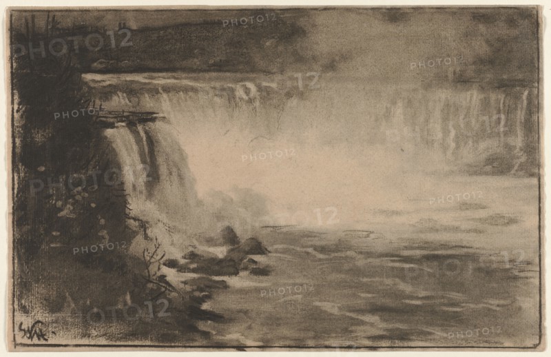Niagara Falls, 1878. William Morris Hunt (American, 1824-1879). Charcoal and brush and charcoal wash; framing lines in charcoal; sheet: 27.5 x 42.9 cm (10 13/16 x 16 7/8 in.); image: 26.7 x 42.1 cm (10 1/2 x 16 9/16 in.).