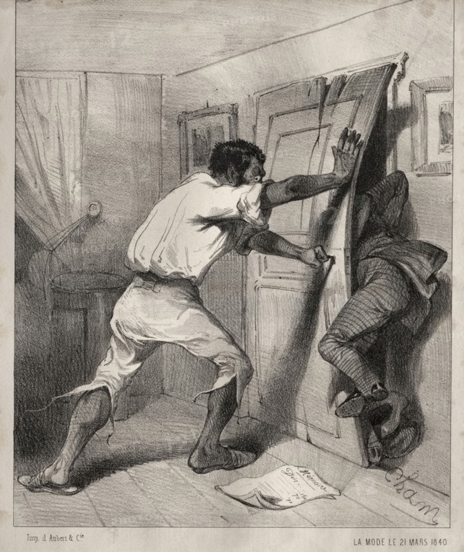 Un Créancier trop pressé, 1840. Cham (French, 1818-1879). Lithograph