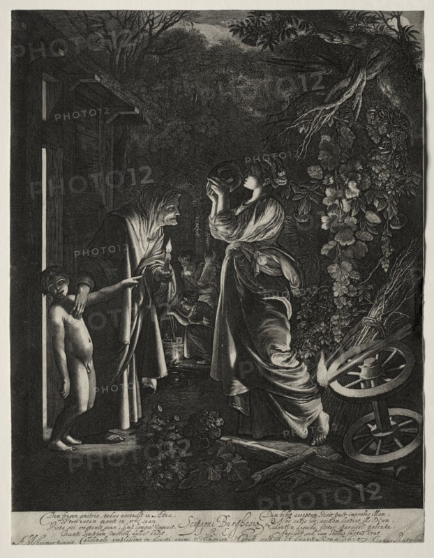 The Mocking of Ceres. Hendrik Goudt (Dutch, 1585-1630). Engraving