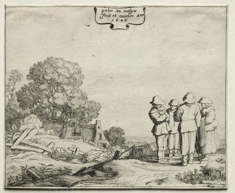 Landscapes, 1626. Pieter Molyn (Dutch, 1595-1661). Etching
