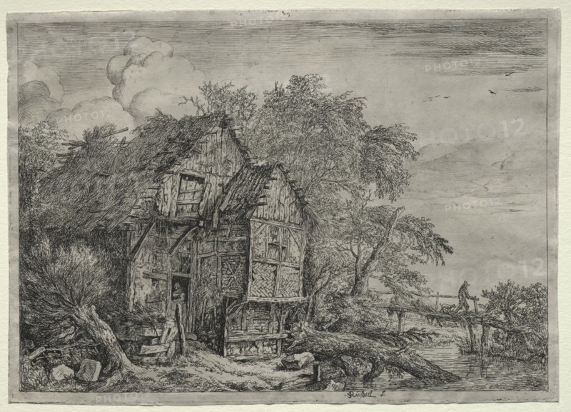 The Little Bridge. Jacob van Ruisdael (Dutch, 1628/29-1682). Etching