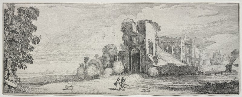 Landscapes and Ruins: Brederode Castle. Jan van de Velde (Dutch, 1593-1641). Etching