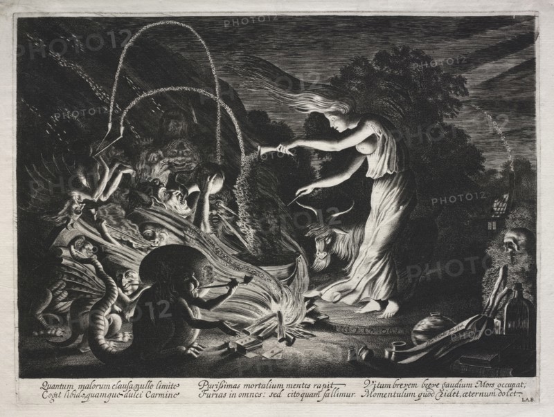 The Witch (Night Piece), 1626. Jan van de Velde (Dutch, 1620-1662). Engraving; framed: 39.4 x 51.6 cm (15 1/2 x 20 5/16 in.)
