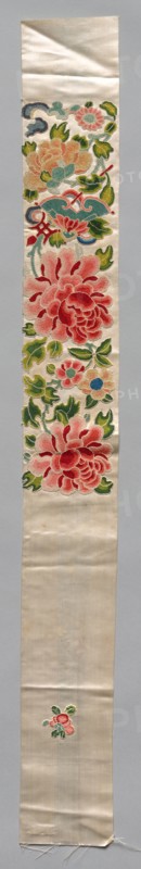 Sleeve Band, 1880 - 1940. China, late 19th - 20th century. Embroidery, silk; overall: 80.5 x 9.4 cm (31 11/16 x 3 11/16 in.)