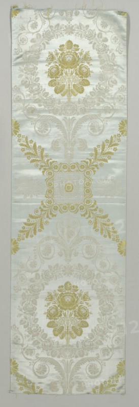 Length of Damask, 1804-1815. France, early 19th century, Empire Period (1804-1815). Damask, silk; overall: 198.1 x 60 cm (78 x 23 5/8 in.)