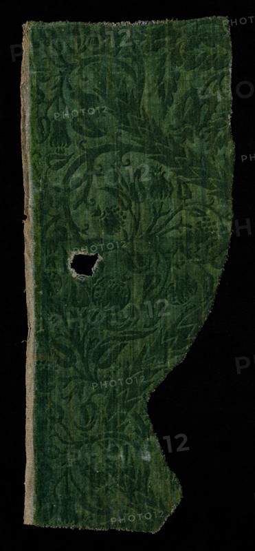 Fragment of Wool Velvet, 16th century. Spain, 16th century. Velvet (cut and voided): wool; average: 49.6 x 20.4 cm (19 1/2 x 8 1/16 in.)