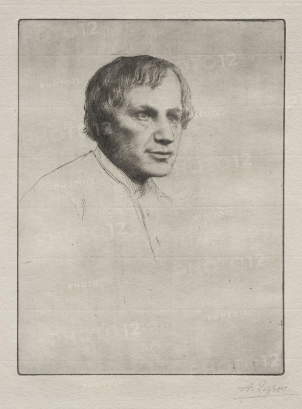 Alfred Stevens. Alphonse Legros (French, 1837-1911). Drypoint