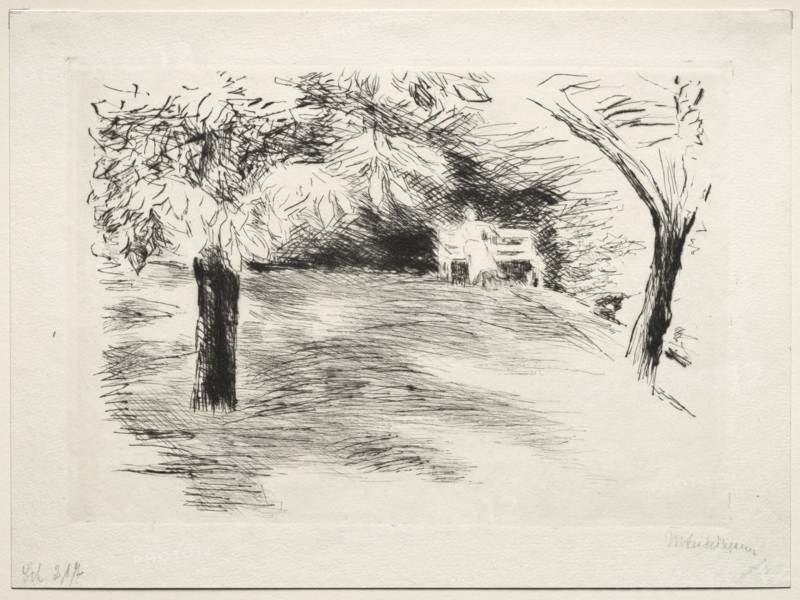 Garden in Wannsee, Germany. Max Liebermann (German, 1847-1935). Drypoint