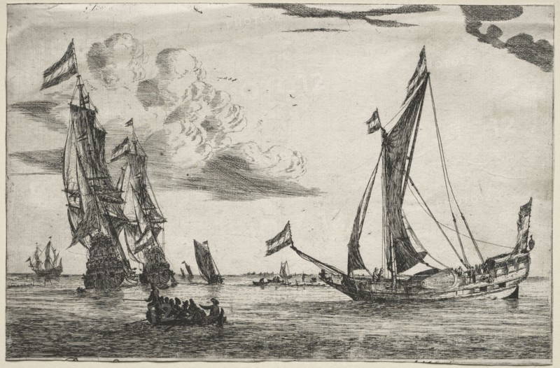 Marine. Abraham Zeeman (Dutch, c.1695/6-1754). Etching