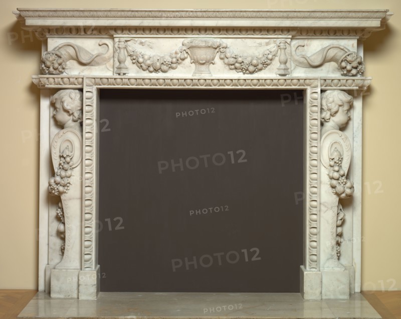 Mantel, c. 1730. Probably by William Kent (British, 1685-1748). Marble; overall: 153.7 x 204.4 cm (60 1/2 x 80 1/2 in.).