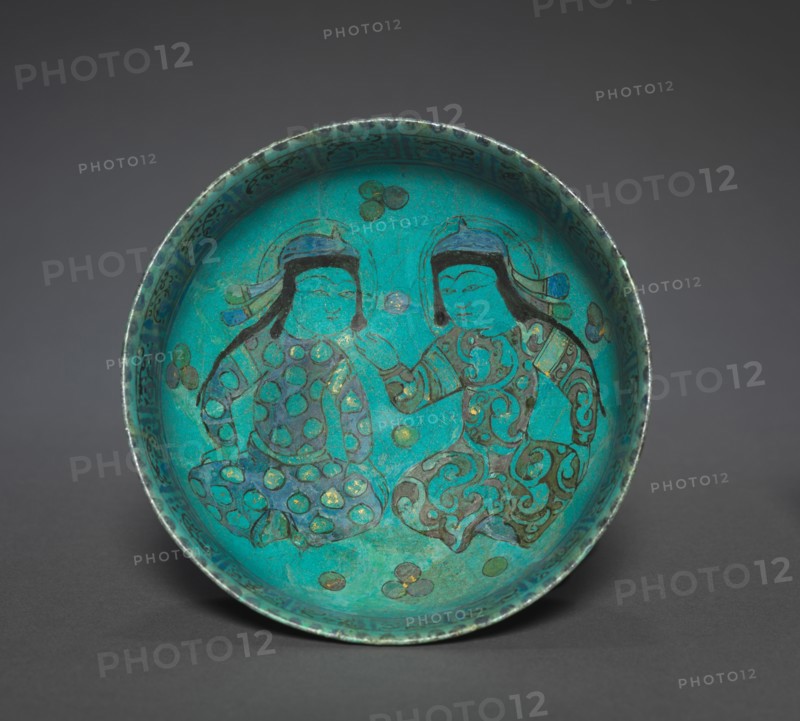 Bowl, 1150-1220. Iran, probably Kashan, 12th-13th century. Fritware with overglaze-painted design (minai ware); overall: 6.3 x 12.3 cm (2 1/2 x 4 13/16 in.).