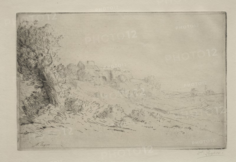 My Farm. Alphonse Legros (French, 1837-1911). Drypoint