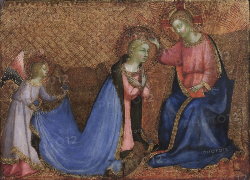 Coronation of the Virgin, 1420s. Fra Angelico (Italian, 1400-1455). Tempera and gold on wood panel; framed: 45.5 x 51.5 x 8.5 cm (17 15/16 x 20 1/4 x 3 3/8 in.); unframed: 27 x 37.2 cm (10 5/8 x 14 5/8 in.).