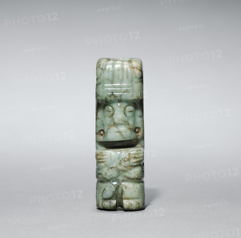 Figurine Pendant, c. 1200-1519. Mexico, Oaxaca, Mixtec style. Jade; overall: 6.1 x 2 x 2.3 cm (2 3/8 x 13/16 x 7/8 in.).