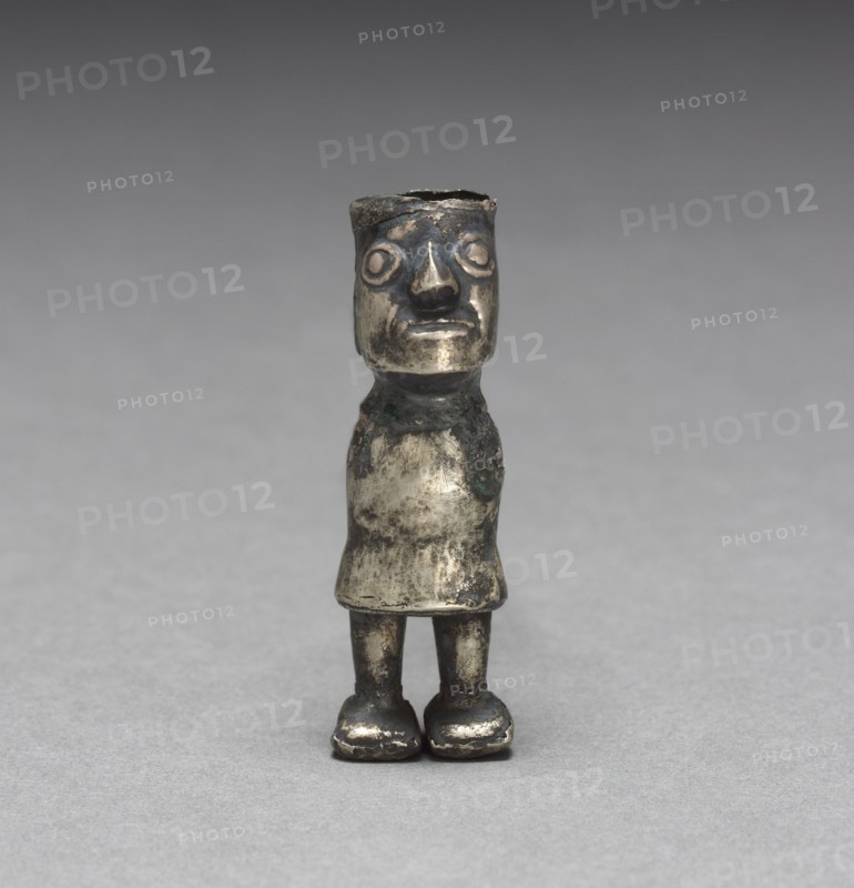 Figure, 1000-1532. Peru, Lambayeque. Silver; overall: 6 x 1.6 cm (2 3/8 x 5/8 in.).
