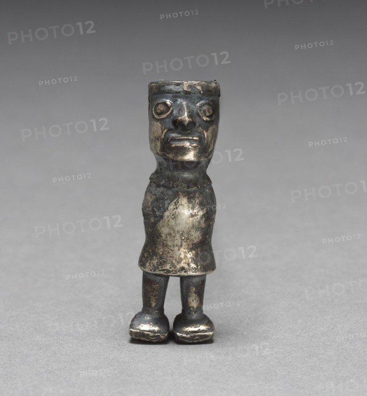 Figure, 1000-1532. Peru, Lambayeque. Silver; overall: 5.8 x 2.2 cm (2 5/16 x 7/8 in.).