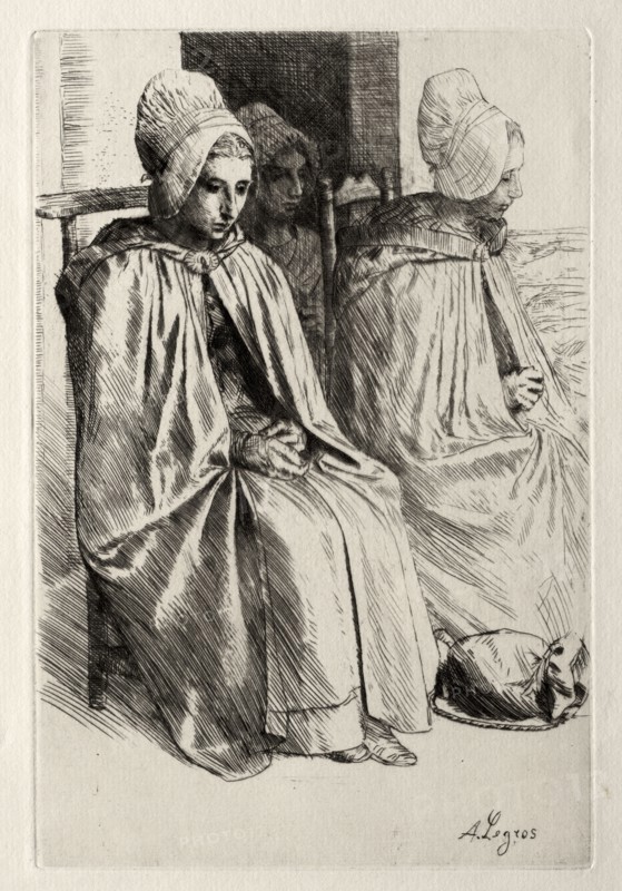Peasant Woman in the Neighborhood of Boulogne. Alphonse Legros (French, 1837-1911). Etching and drypoint
