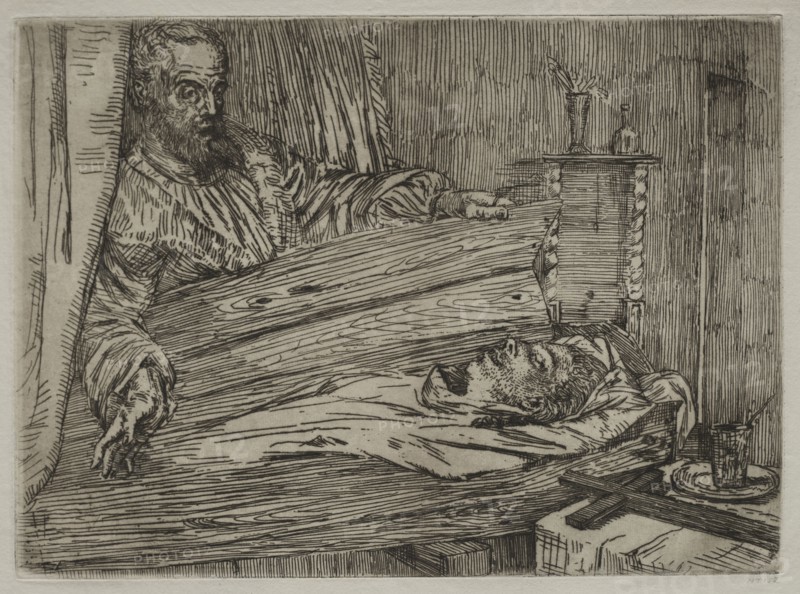 Bérénice, Alphonse Legros, French, 1837-1911, France, 19th Century, etching