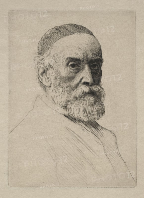 George Frederick Watts. Alphonse Legros (French, 1837-1911). Drypoint