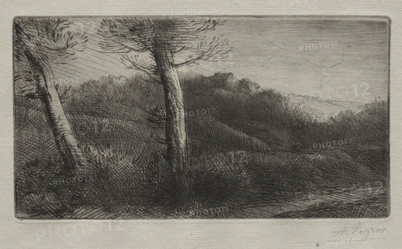 The Traveler Stretched out on the Grass, c. 1888. Alphonse Legros (French, 1837-1911). Drypoint