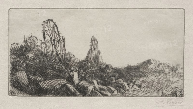 The Old Stone Quarries of Montrouge. Alphonse Legros (French, 1837-1911). Drypoint