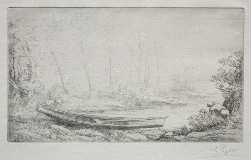 Le Départ pour le pêche, dans les brumes. Alphonse Legros (French, 1837-1911). Drypoint