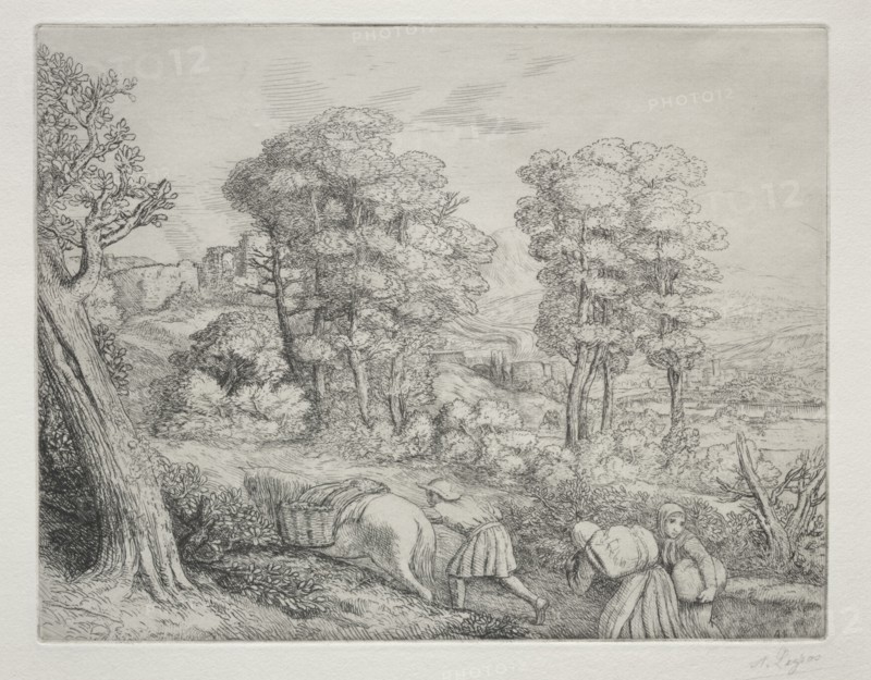 The Return to the Farm (Le Retour à la Ferme). Alphonse Legros (French, 1837-1911). Drypoint