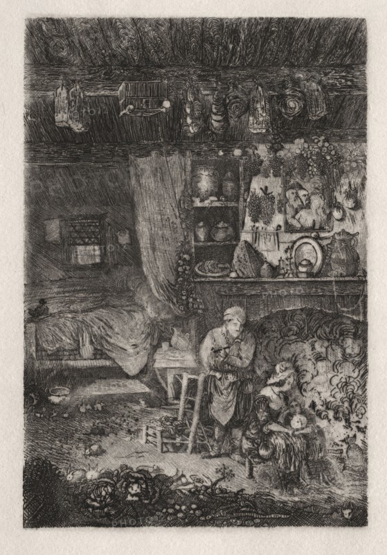 Flemish Interior, 1856-66. Rodolphe Bresdin (French, 1822-1885). Etching and roulette; sheet: 32.5 x 25.2 cm (12 13/16 x 9 15/16 in.); platemark: 23 x 14.1 cm (9 1/16 x 5 9/16 in.)