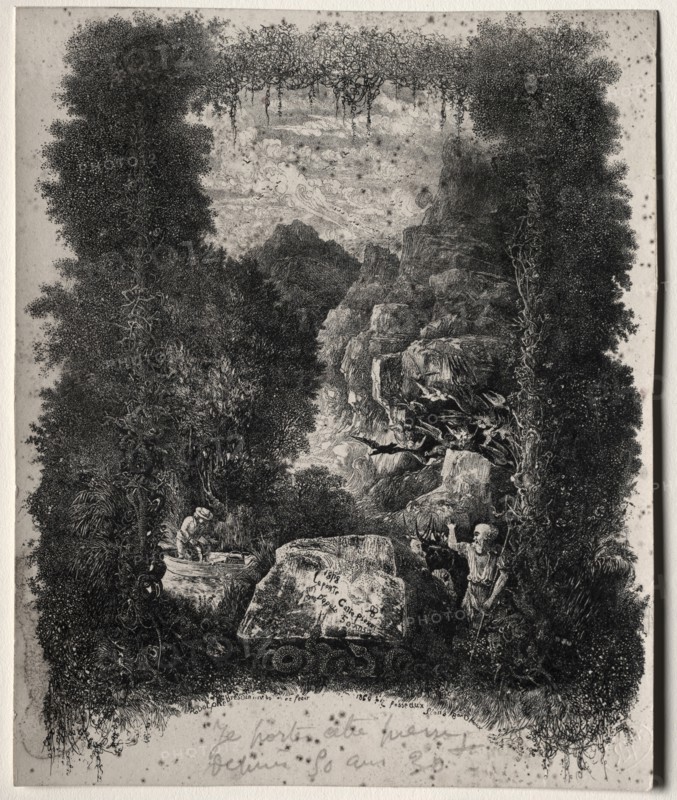 First Frontispiece for Fables and Fairy-Tales by Thierry-Faletans, 1868. Rodolphe Bresdin (French, 1822-1885). Lithograph; sheet: 24 x 19.7 cm (9 7/16 x 7 3/4 in.)