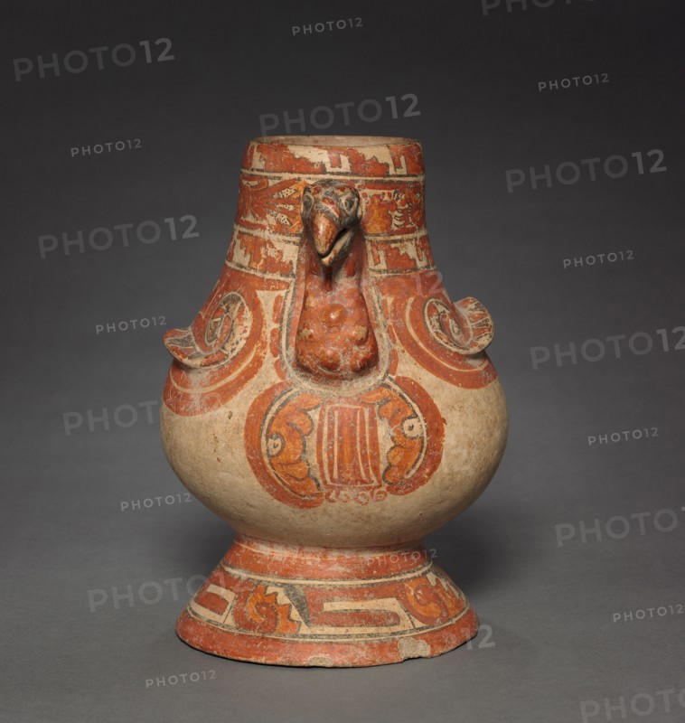 Turkey Vessel, c. 1000-1550. Costa Rica, Southern Nicoya region, Pataky Polychrome style, 11th-16th century. Ceramic, slip; diameter: 26.3 x 20.3 x 18.4 cm (10 3/8 x 8 x 7 1/4 in.); diameter of mouth: 8.3 cm (3 1/4 in.); average: 26.2 x 18.1 cm (10 5/16 x 7 1/8 in.).