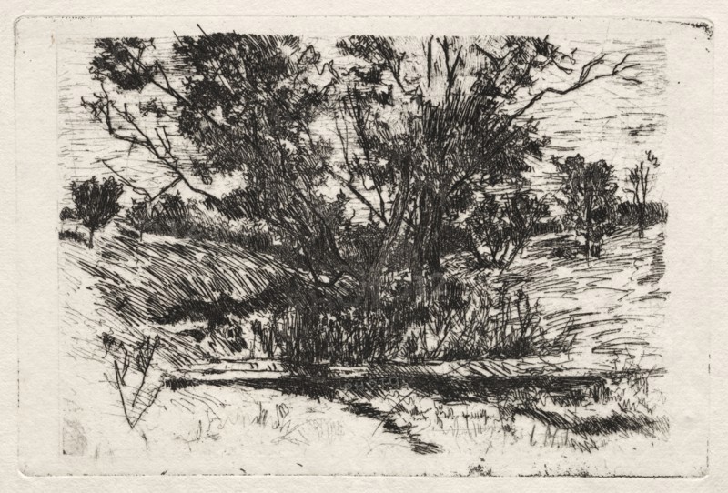 Near Cincinnati, Ohio. John Henry Twachtman (American, 1853-1902). Etching